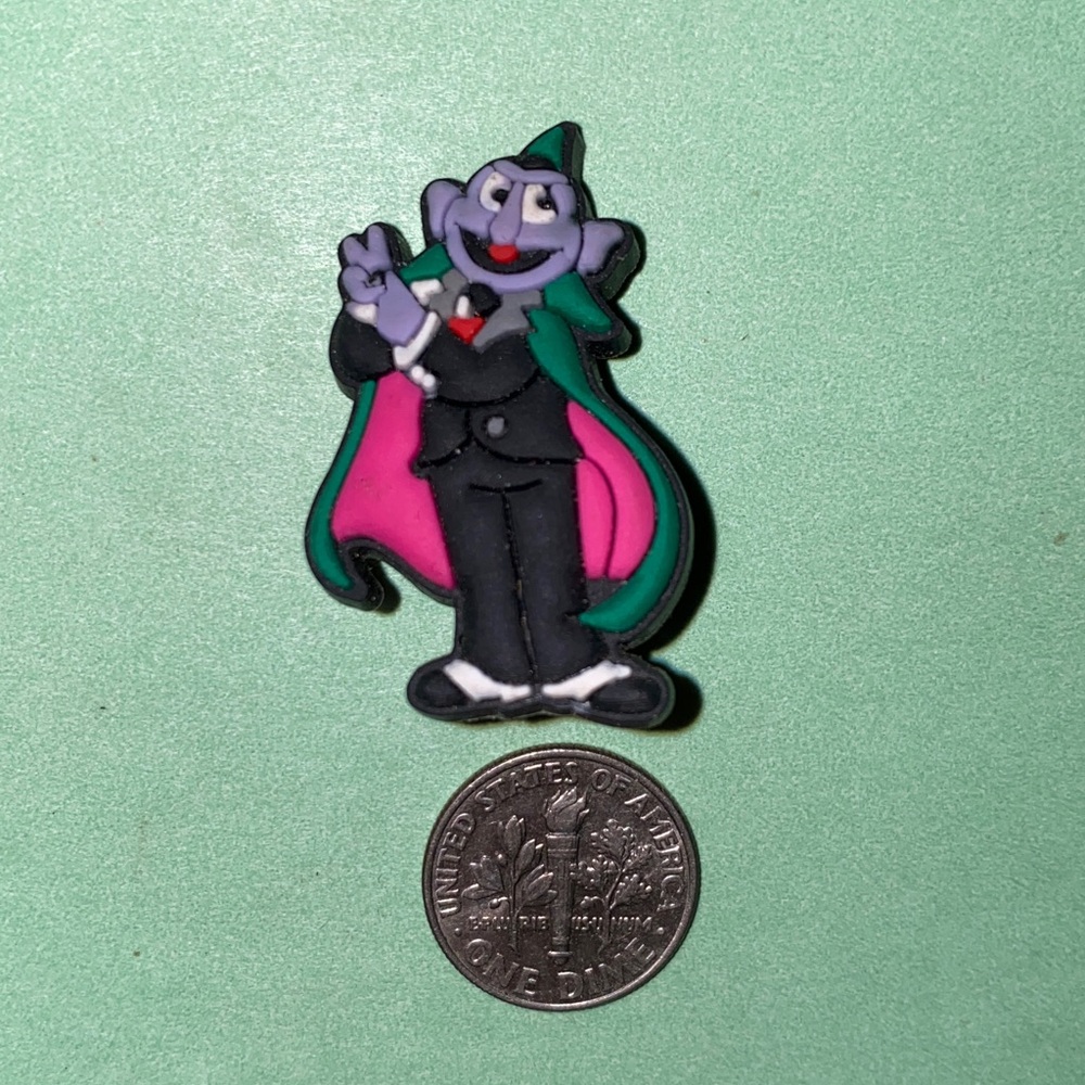 (10 for $15) The Count Sesame Street Croc Shoe Charms